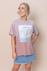 Genoa O/S Tee in Fawn - All About Eve