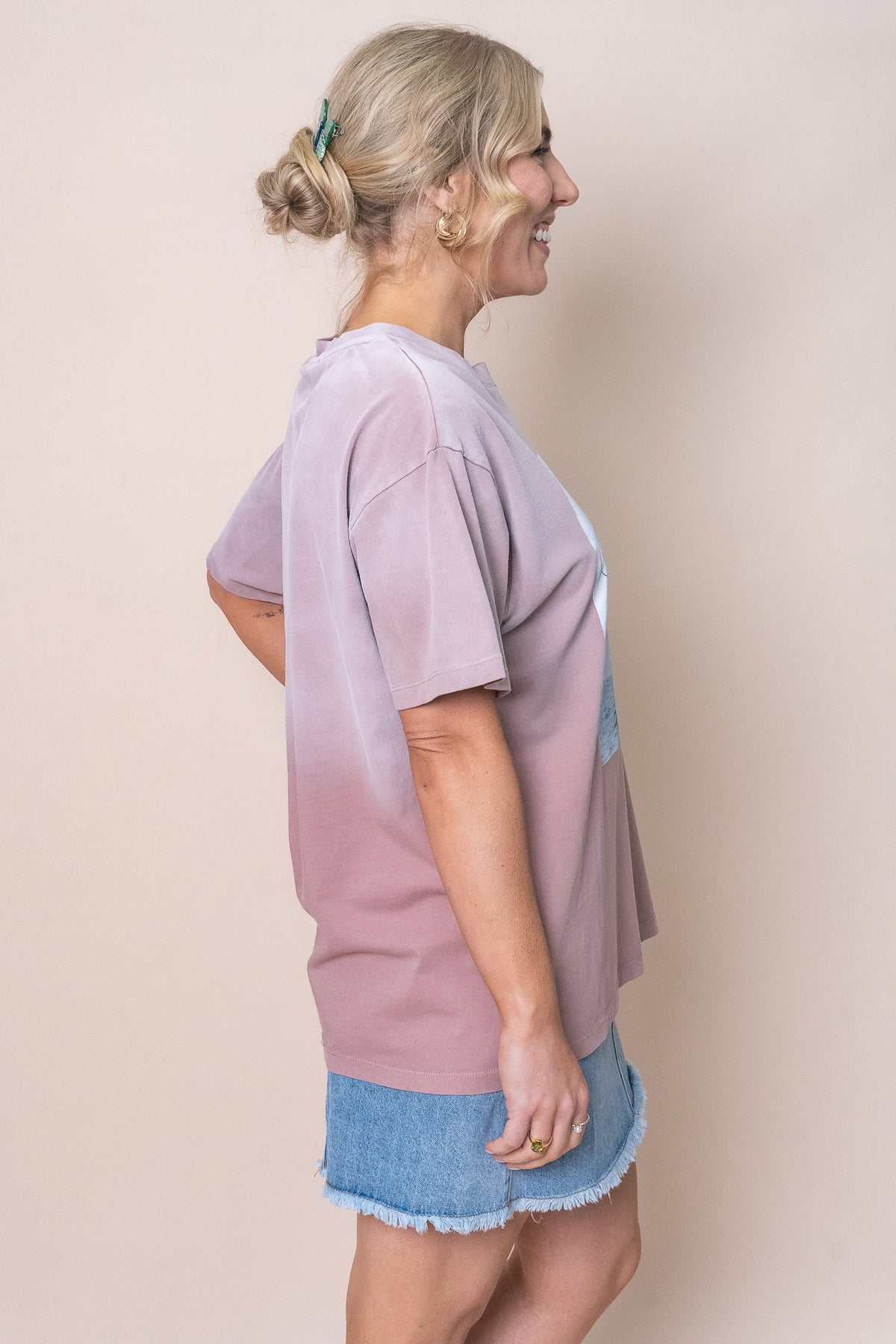 Genoa O/S Tee in Fawn - All About Eve