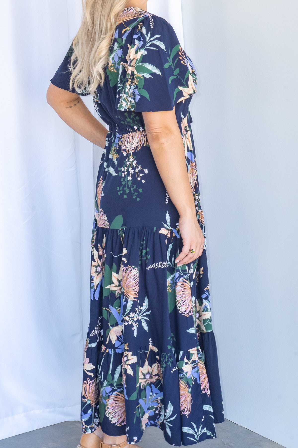 Wildflower Dress in Navy