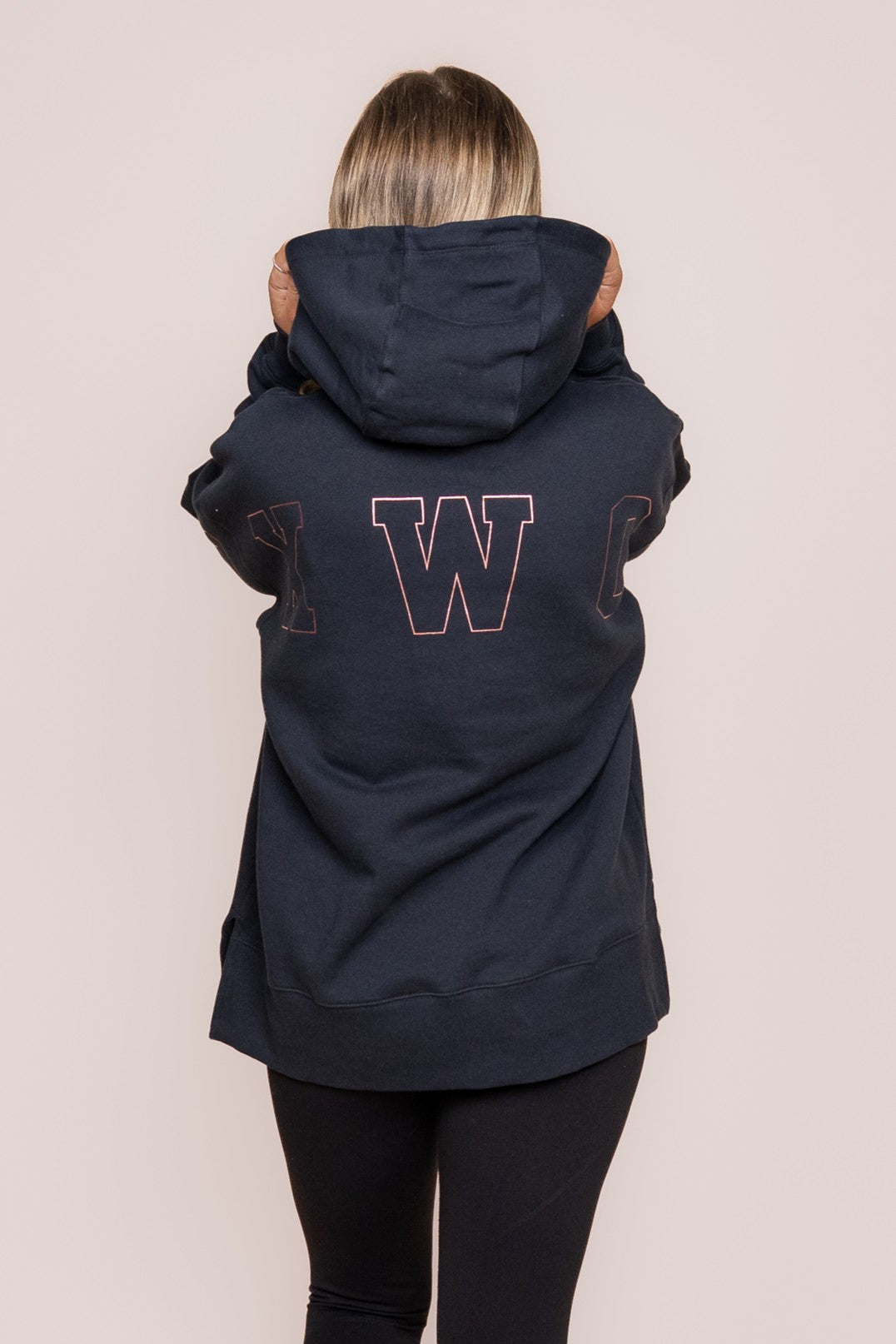 Metallic Interval Hoodie in Navy/Rose Gold - Foxwood