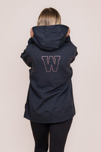 Metallic Interval Hoodie in Navy/Rose Gold - Foxwood