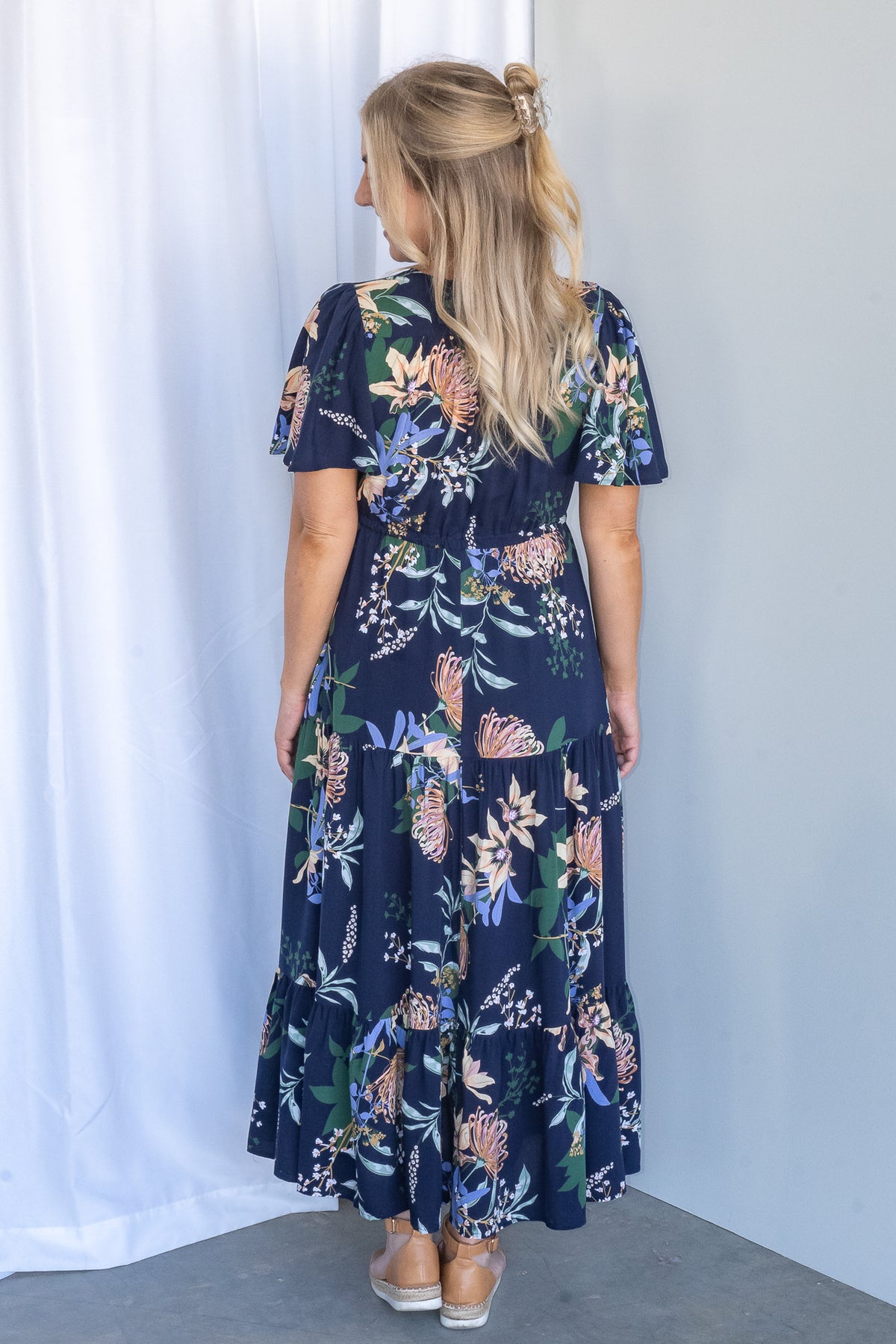 Wildflower Dress in Navy