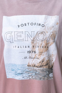 Genoa O/S Tee in Fawn - All About Eve