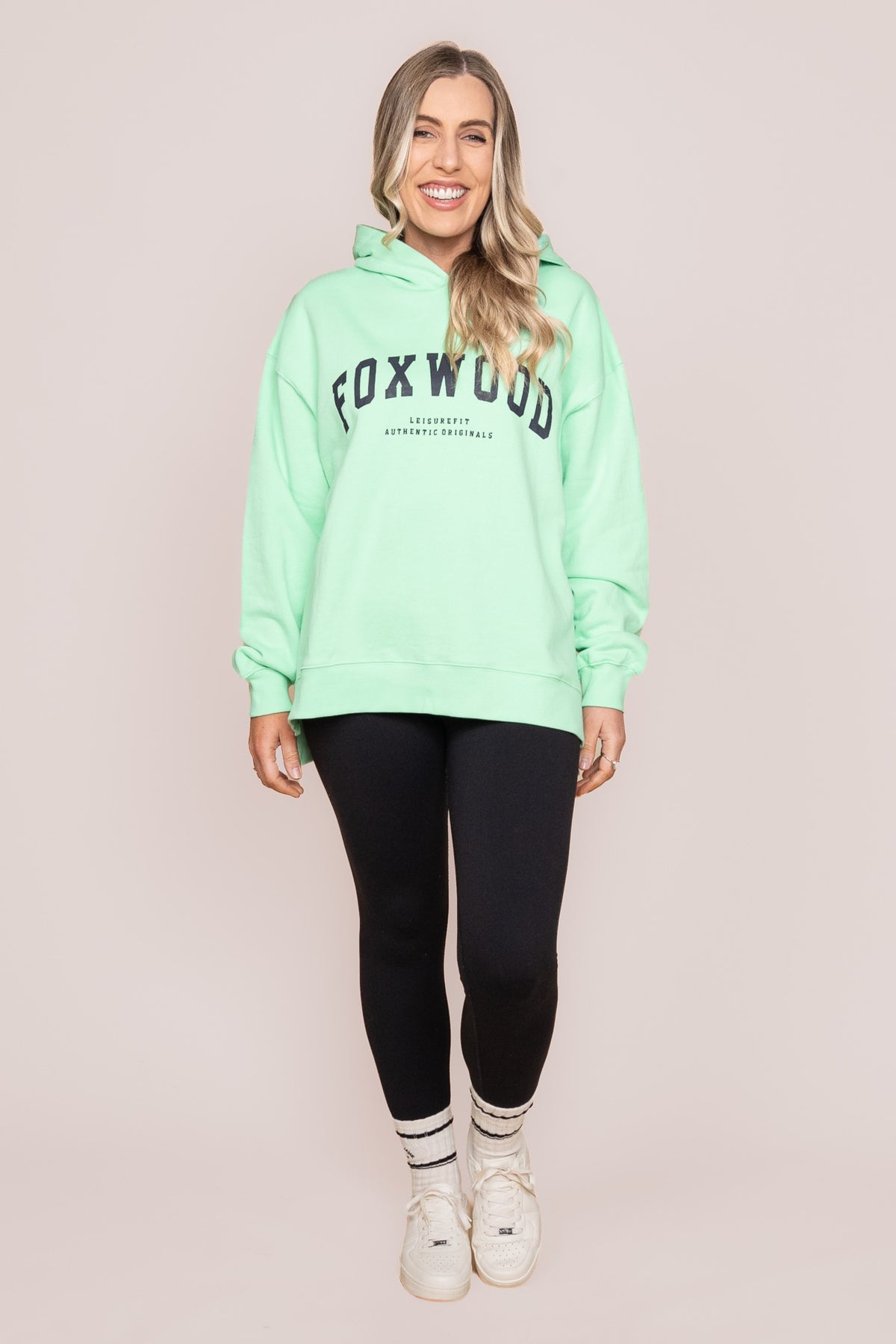 Interval Hoodie in Bright Mint/Navy - Foxwood