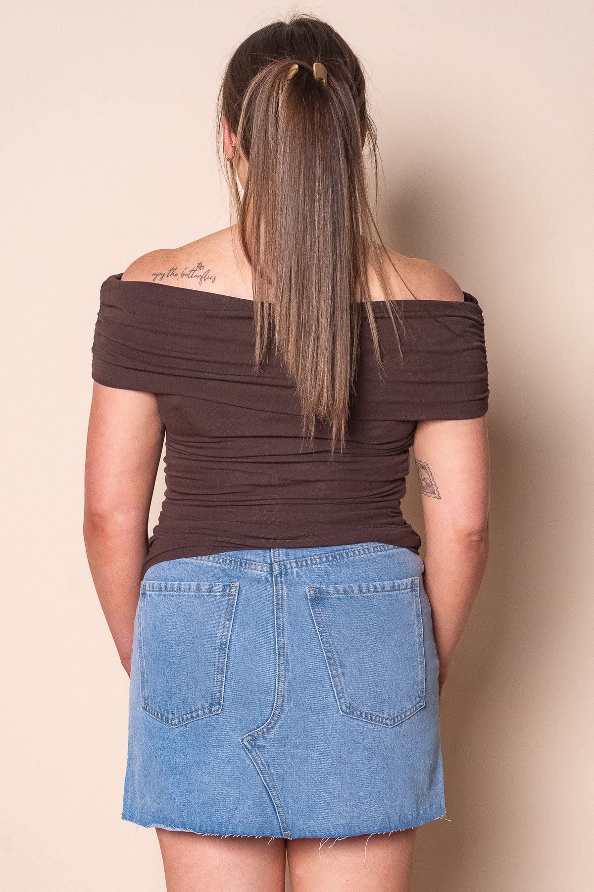 Maddie Knit Top in Brown - All About Eve