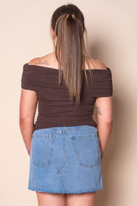 Maddie Knit Top in Brown - All About Eve