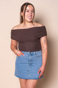Maddie Knit Top in Brown - All About Eve