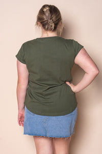Signature Contrast Tee in Olive - Foxwood