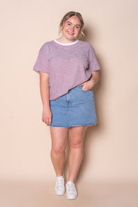 Hutch Stripe Tee in Russet - Foxwood