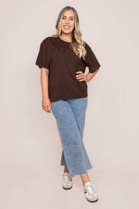 Simplified Tee in Coffee - Foxwood
