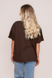 Simplified Tee in Coffee - Foxwood