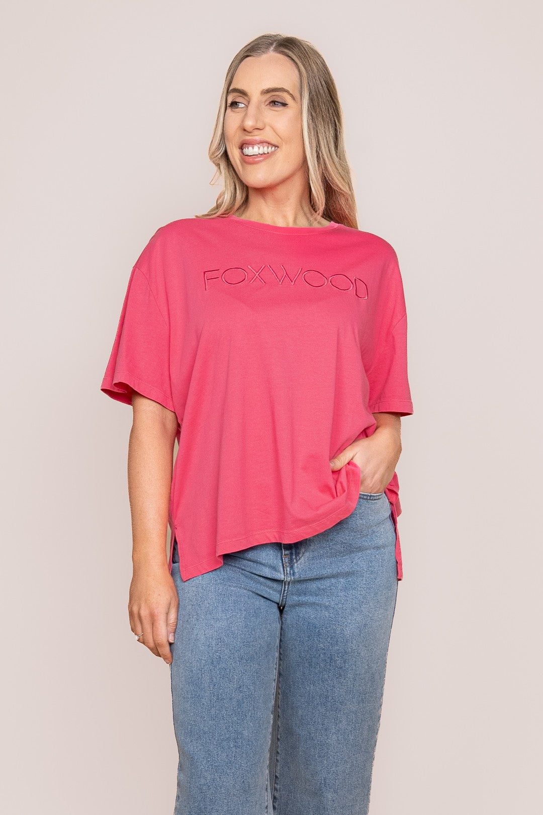 Simplified Tee in Hot Pink - Foxwood