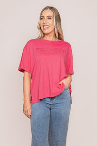 Simplified Tee in Hot Pink - Foxwood
