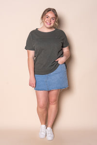 Allison Tee in Khaki - Foxwood