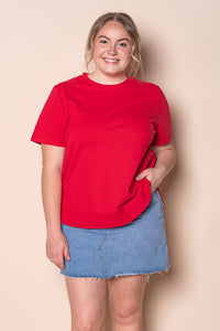 Farrah SS Tee in Crimson - Foxwood