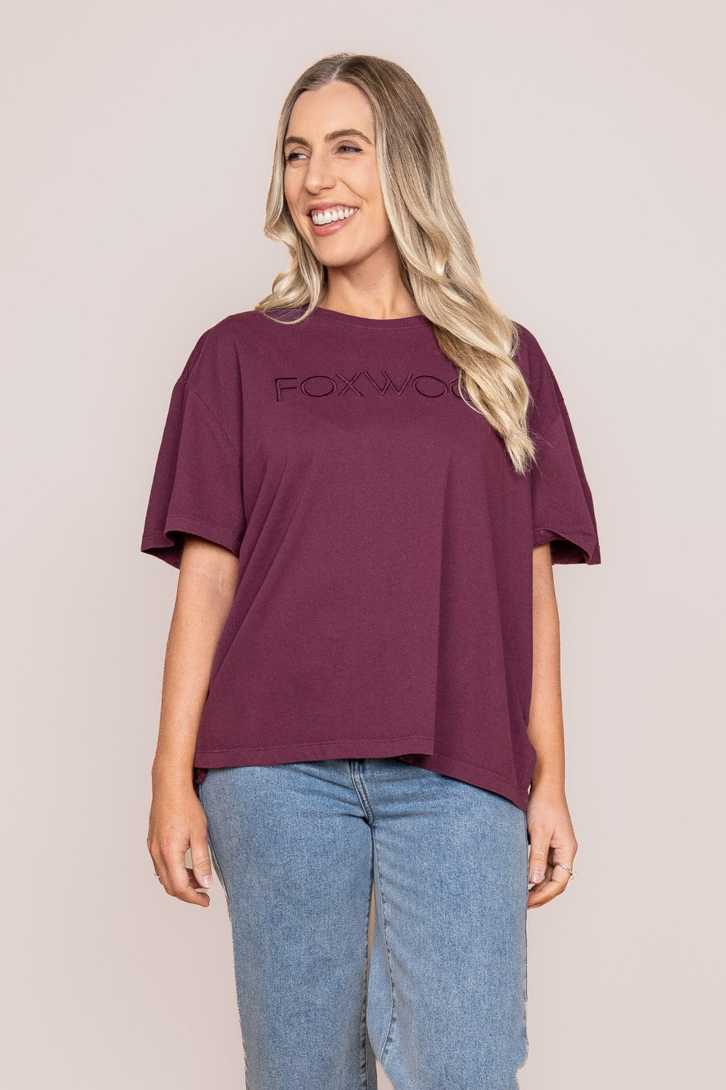Simplified Tee in Plum - Foxwood