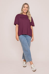 Simplified Tee in Plum - Foxwood