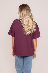 Simplified Tee in Plum - Foxwood