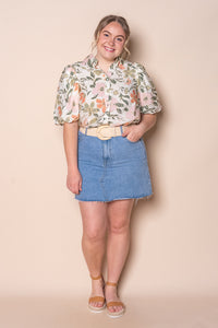 Zofia Floral Top in Ivory