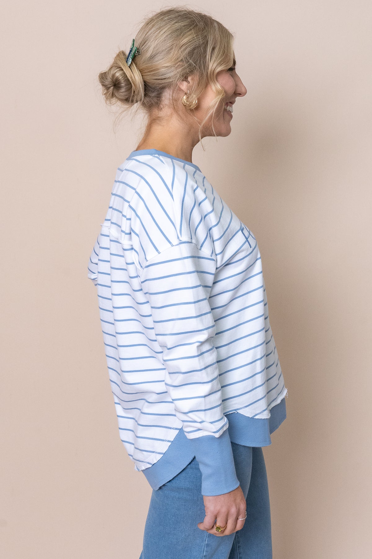 Simplified Stripe Crew in Blue - Foxwood