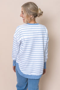 Simplified Stripe Crew in Blue - Foxwood