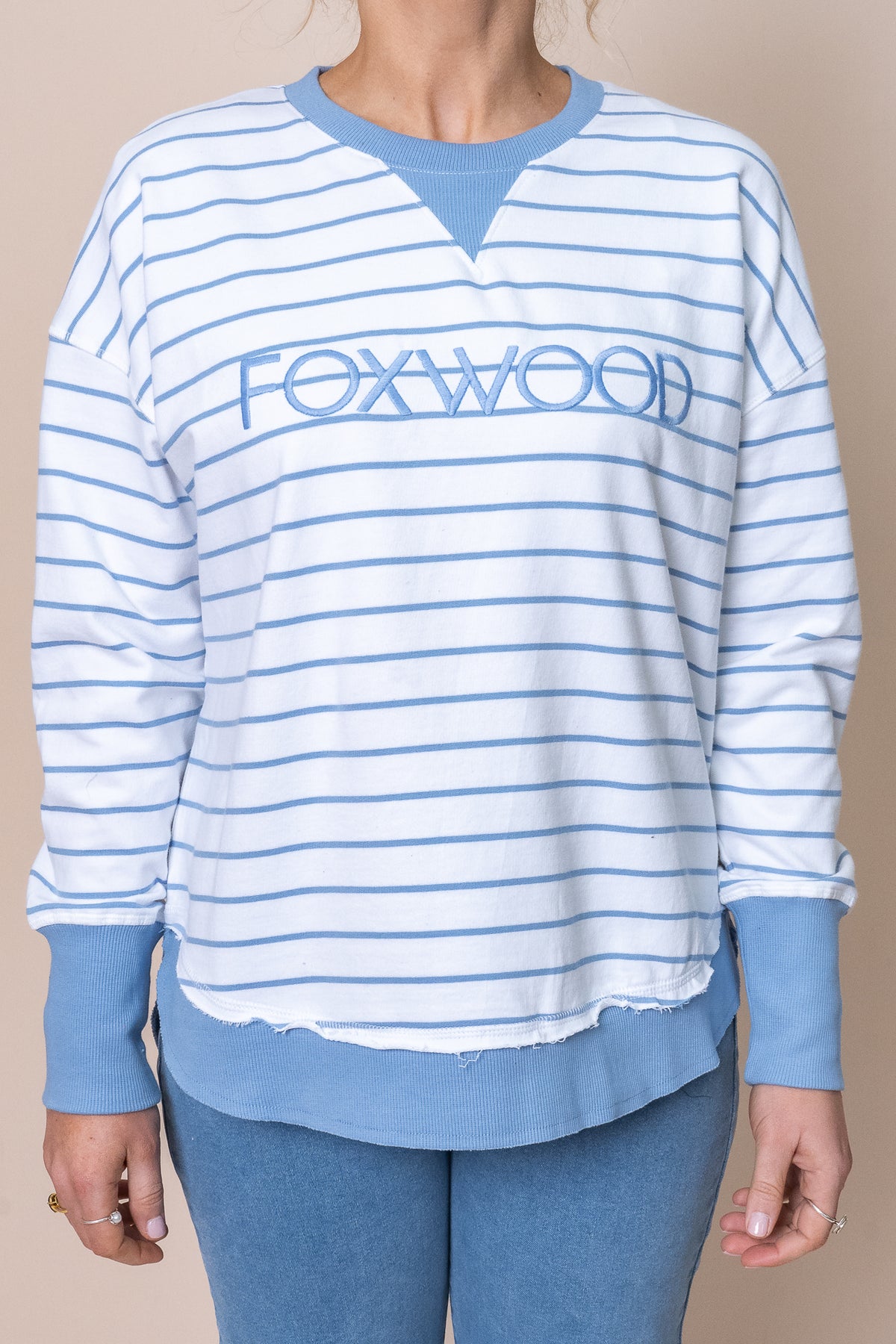 Simplified Stripe Crew in Blue - Foxwood