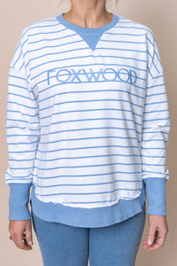 Simplified Stripe Crew in Blue - Foxwood