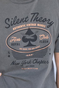 Ace Club Tee in Coal - Silent Theory