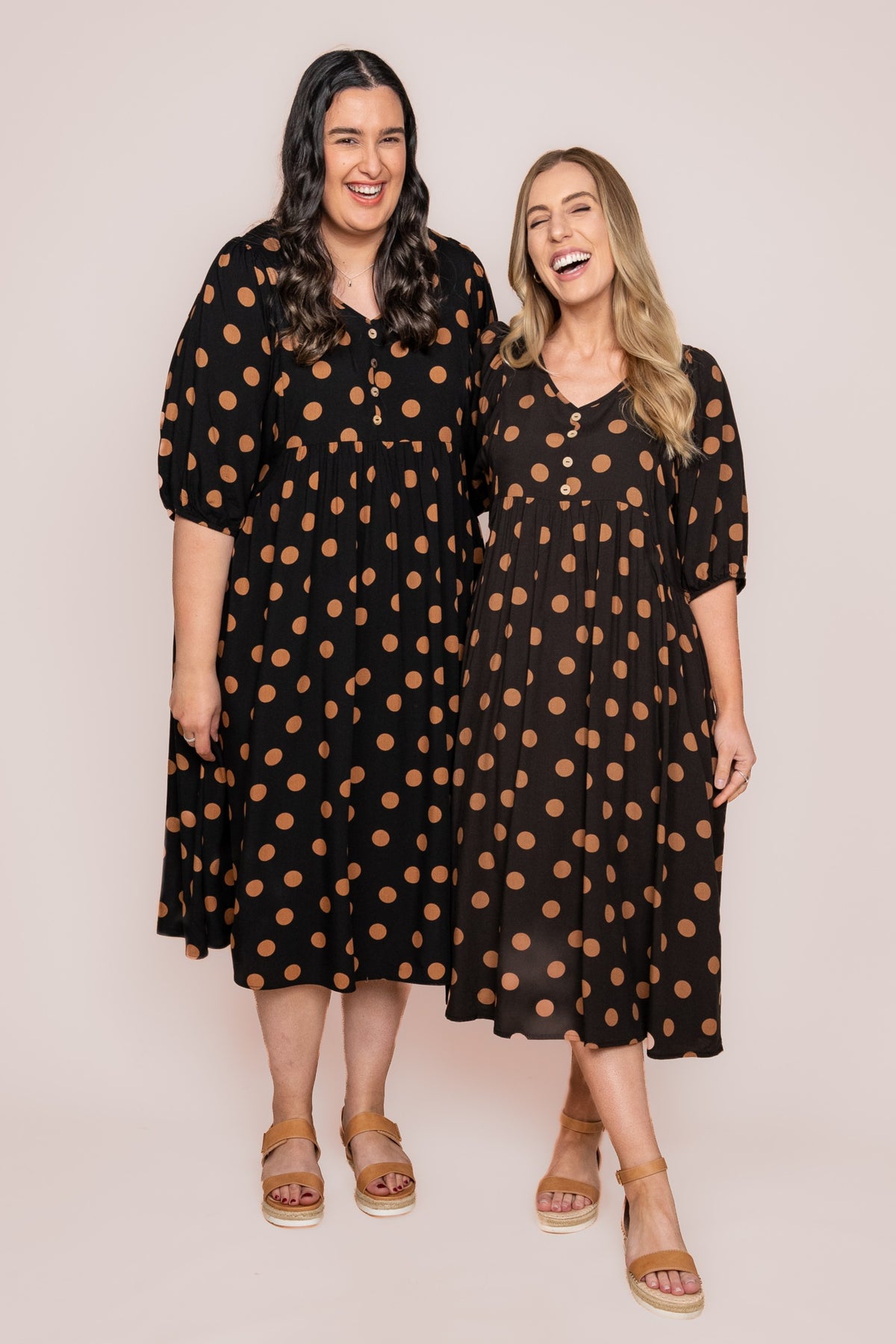 Daphine Midi Dress in Black