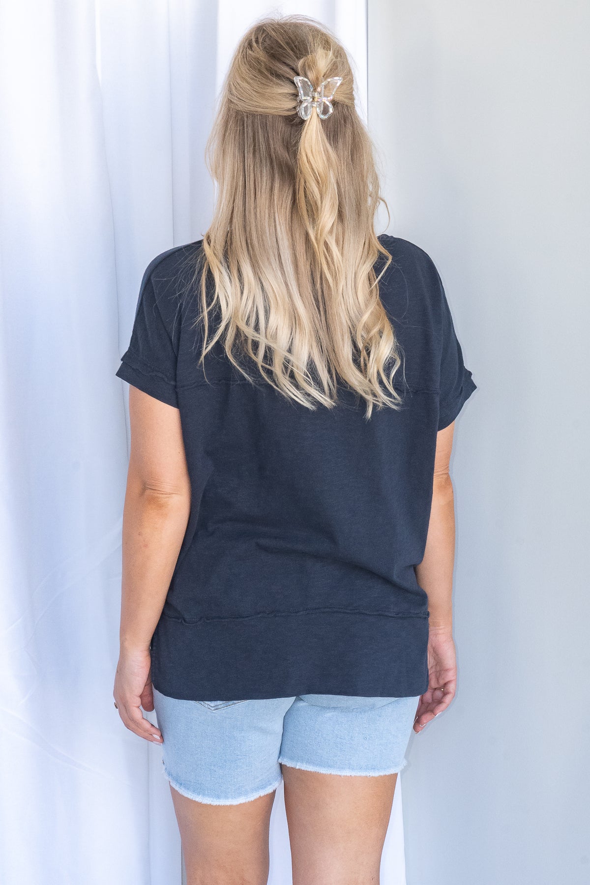 Allison Tee in Dark Sapphire - Foxwood