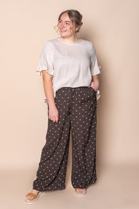 Billy Ruffle Top in Sand