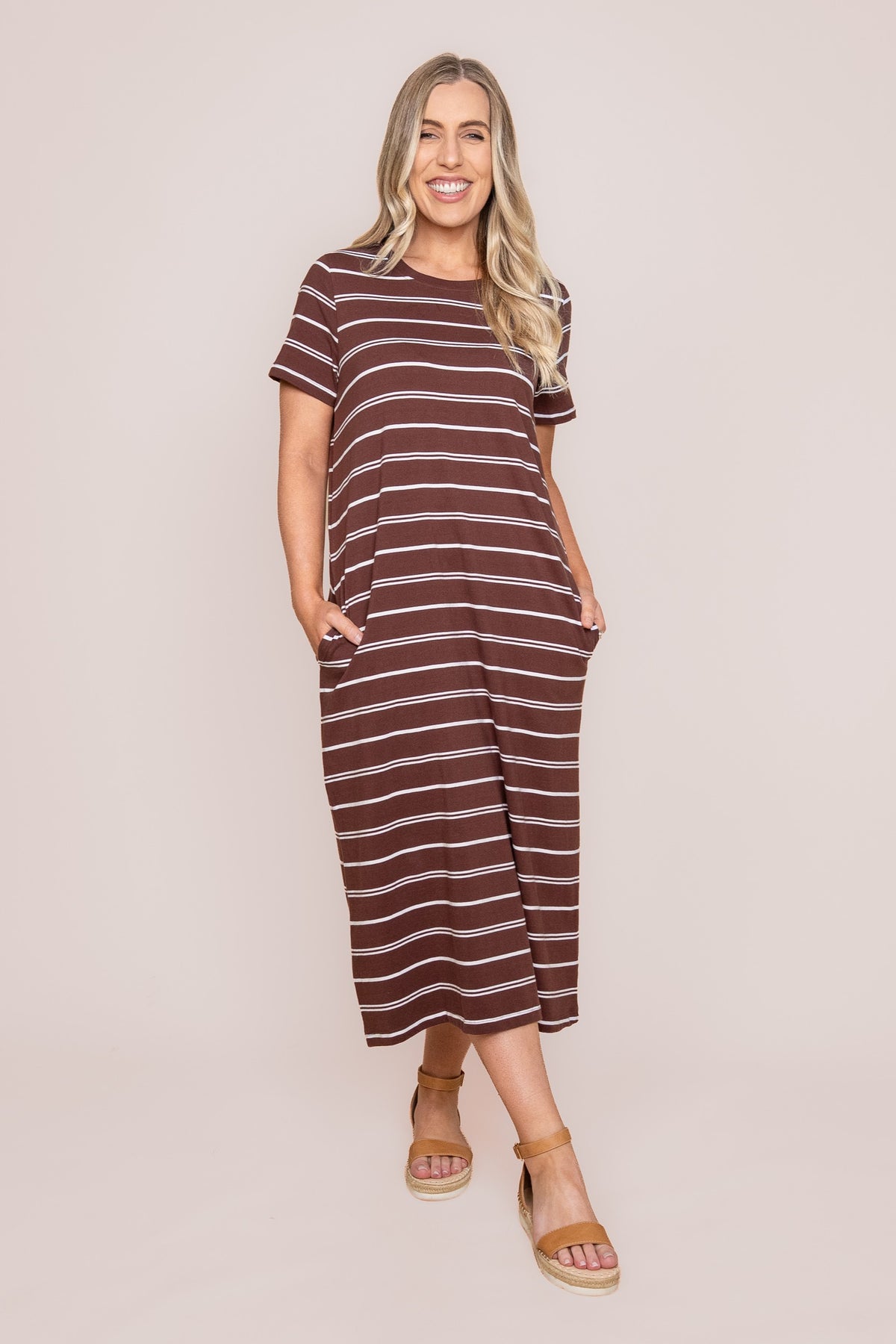Jessa Dress in Chocolate - Foxwood