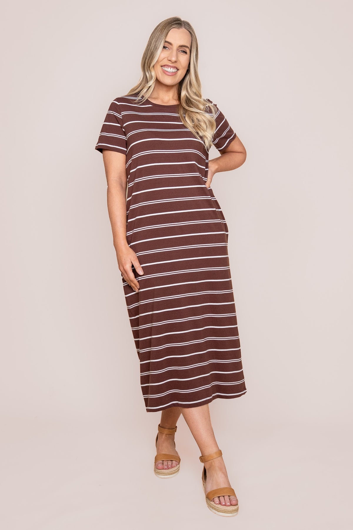 Jessa Dress in Chocolate - Foxwood