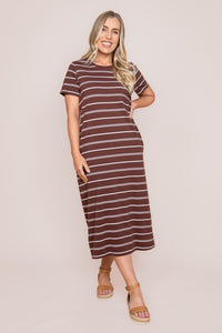 Jessa Dress in Chocolate - Foxwood