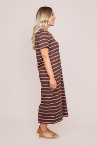 Jessa Dress in Chocolate - Foxwood