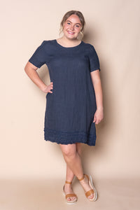 Dahlia Linen Dress in Navy