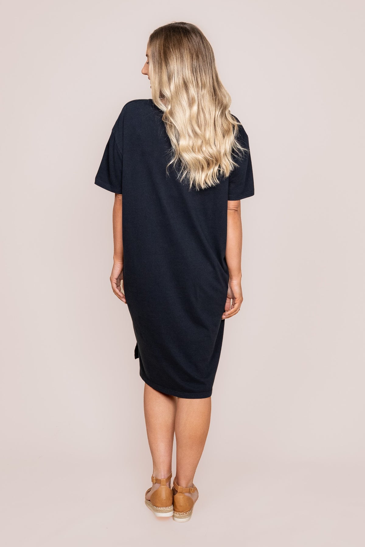 Simplified Tee Dress in Navy - Foxwood