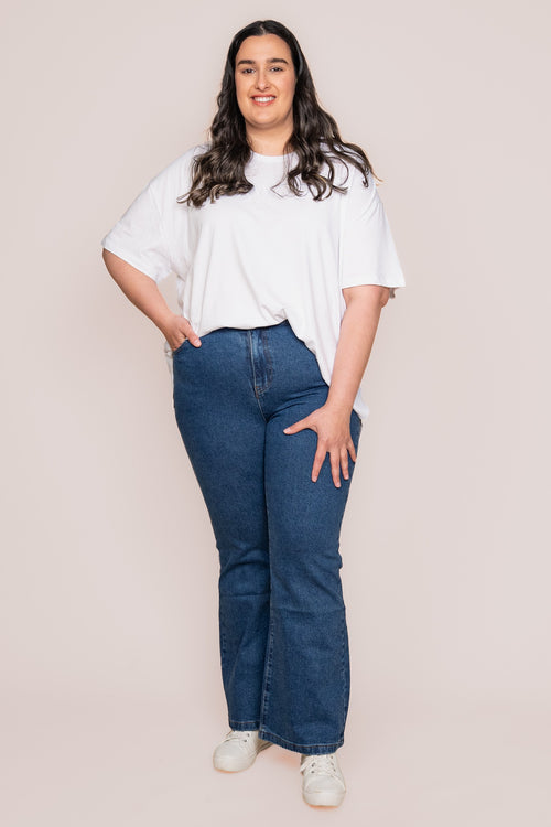 Simplified Tee in White - Foxwood
