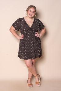 Emelia Skater Dress in Brown - All About Eve