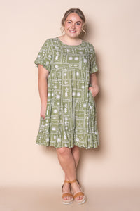 Lou Lou Tiered Dress in Olive