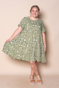 Lou Lou Tiered Dress in Olive