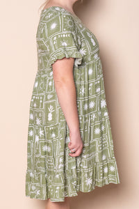 Lou Lou Tiered Dress in Olive