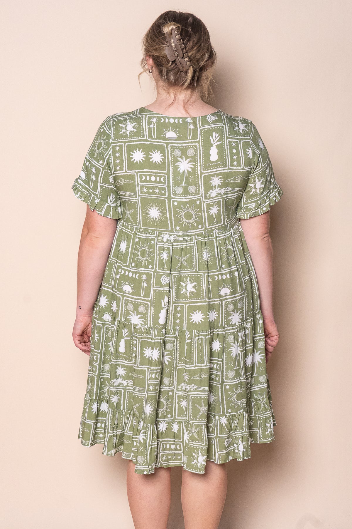 Lou Lou Tiered Dress in Olive