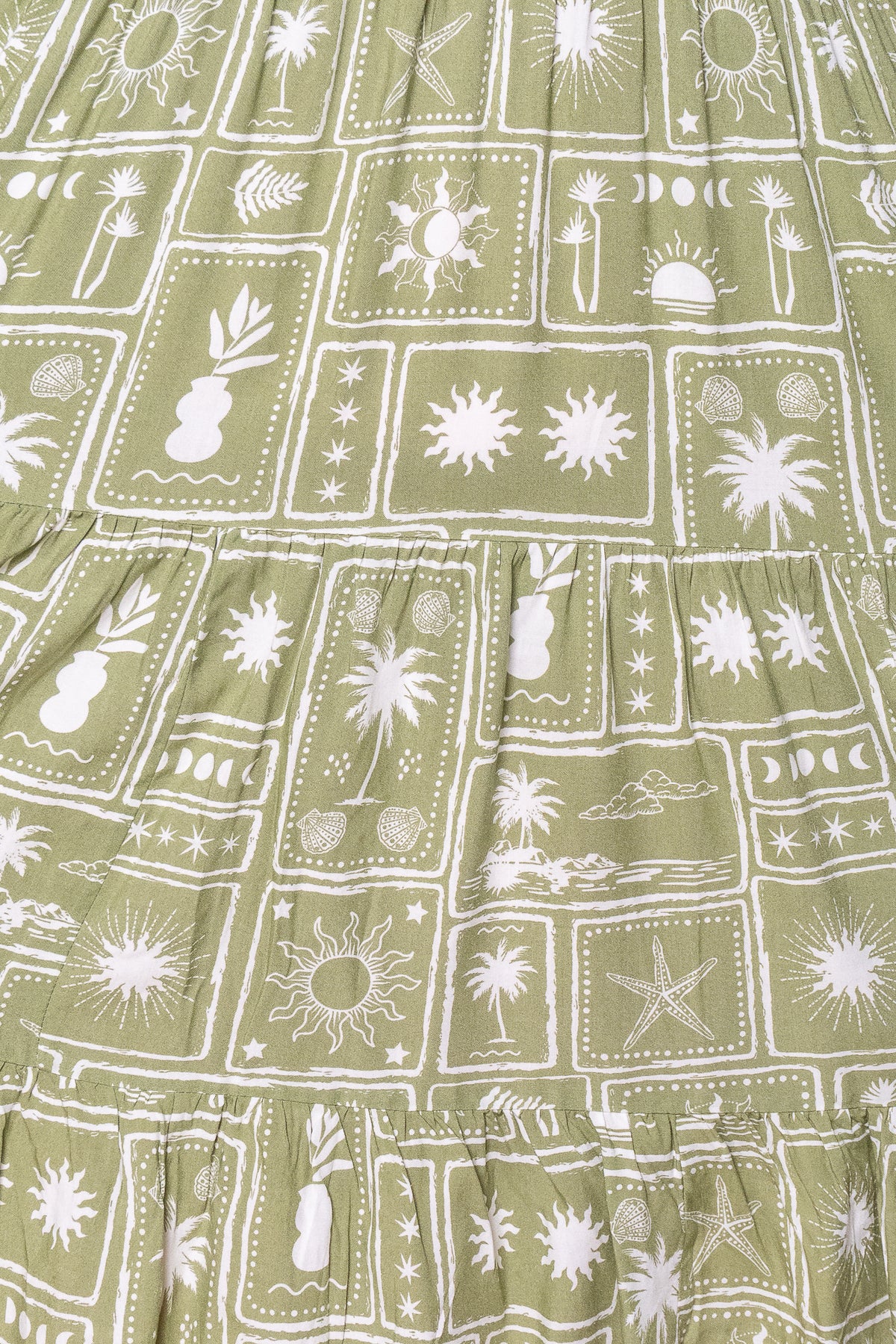 Lou Lou Tiered Dress in Olive