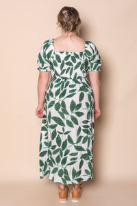 Leanna Leaf Midi Dress in Green
