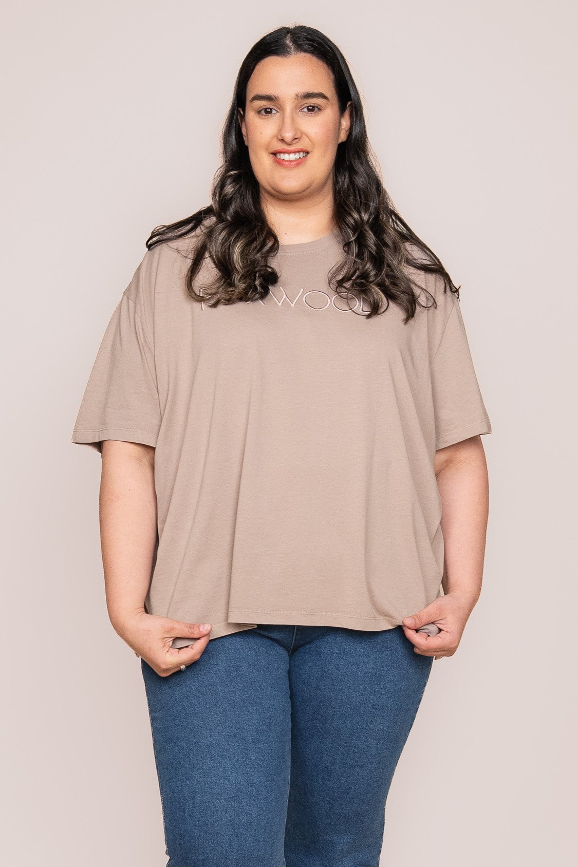 Simplified Tee in Brown - Foxwood