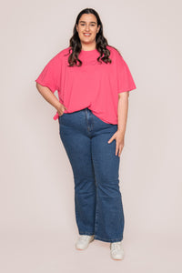 Simplified Tee in Hot Pink - Foxwood