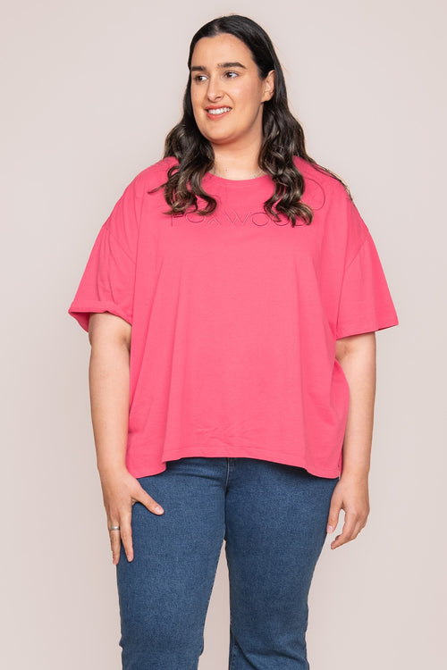 Simplified Tee in Hot Pink - Foxwood