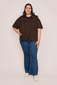 Simplified Tee in Coffee - Foxwood