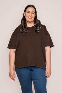 Simplified Tee in Coffee - Foxwood